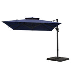 MAISON ARTS Parasol déporté hydraulique automatique 3,6 m Mât en aluminium Rotation à 360 degrés