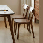 Chaise de salle à manger sans accoudoirs à dossier bas en bois moderne