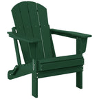 Chaise Adirondack pliante de patio d'extérieur tout temps résistante à la décoloration Polytrends Laguna