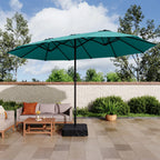 MAISON ARTS Parasol double de 4,5 m pour terrasse, grande taille, avec pied inclus