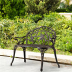Yaheetech Banc en métal pour l'extérieur, Patio, Parc, Jardin - N/A
