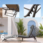Kullavik – Ensemble de 3 chaises longues d'extérieur