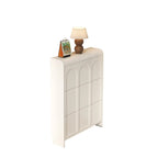 Meuble de rangement pour chaussures en bois blanc à 3 niveaux et à façade abattante Slim