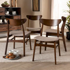 Ensemble de 4 chaises de salle à manger transitionnelles modernes du milieu du siècle Parlin
