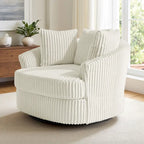 Fauteuil pivotant cylindrique déhoussable à accoudoirs encastrés DREAMSIDEA