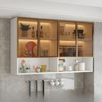 Buffet de cuisine mural gris en bois avec rangement