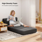 Chaise convertible 3-en-1, chaise pliable, lit-méridienne dépliable