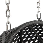LeisureMod Fauteuil suspendu œuf 2 places avec support - Balançoire hamac de patio en rotin osier intérieur/extérieur avec coussins