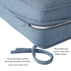 Ensemble de 2 coussins d'extérieur Sunbrella haut de gamme à assise profonde