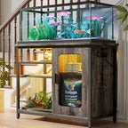 Meuble pour aquarium de 75-110 litres avec prises électriques et éclairage LED