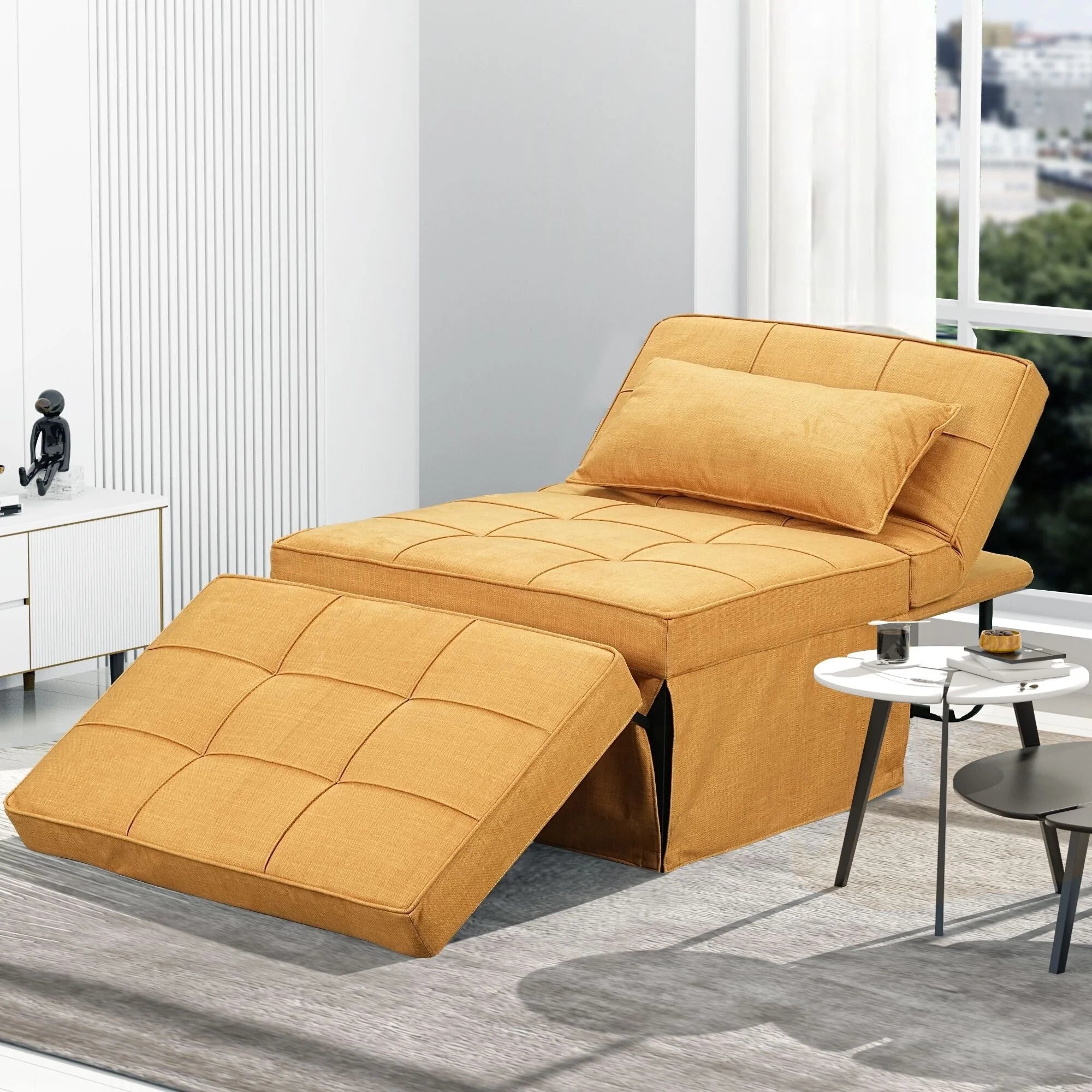Canapé Convertible Lit Canapé Fauteuil Ottoman Pliant Fauteuils Inclinables pour Salon