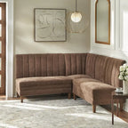 Ensemble banquette rembourrée à dossier cannelé 3 pièces Kerrington de Lifestorey
