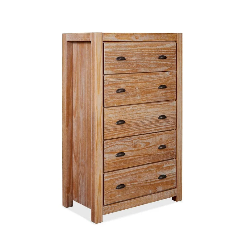 Commode 5 tiroirs en bois massif Montauk de Grain Wood Furniture