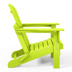 Chaise Adirondack pliante de patio d'extérieur tout temps résistante à la décoloration Polytrends Laguna