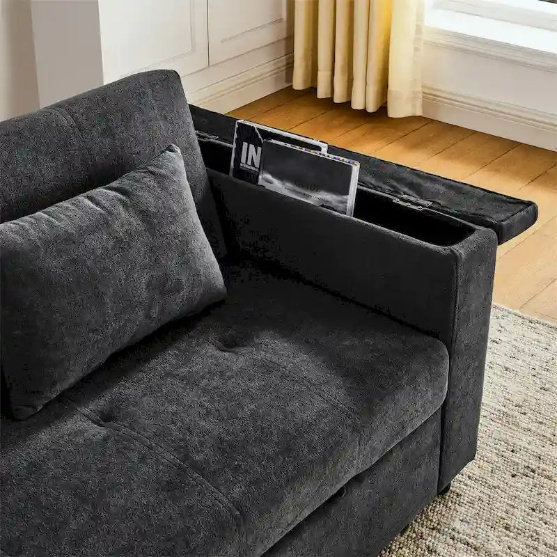 Canapé-lit convertible avec dossier réglable et port USB