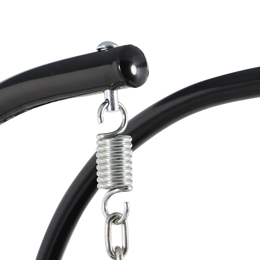 LeisureMod Fauteuil suspendu œuf 2 places avec support - Balançoire hamac de patio en rotin osier intérieur/extérieur avec coussins