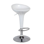 Tabouret de bar pivotant en plastique chromé, réglable en hauteur