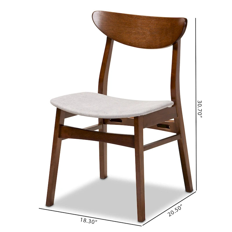 Ensemble de 4 chaises de salle à manger transitionnelles modernes du milieu du siècle Parlin