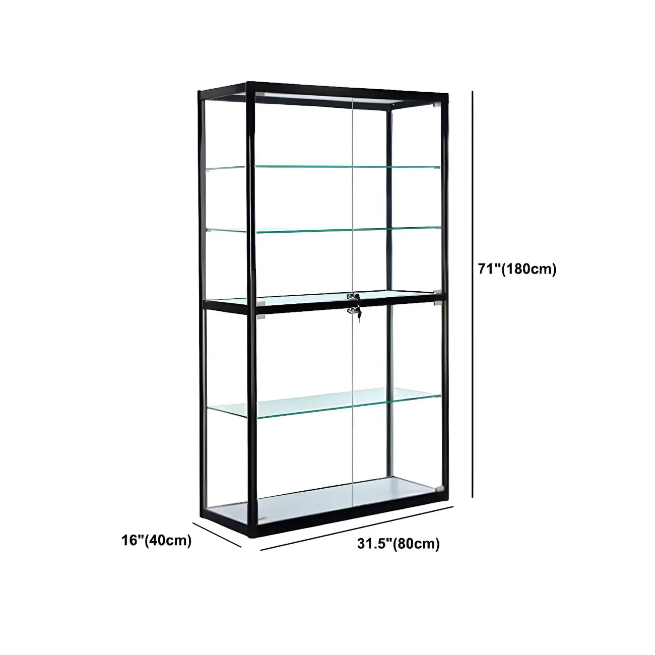 Vitrine contemporaine rectangulaire en verre noir