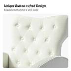 Chaise tuftée Abadiana Accent avec base en métal par HULALA HOME