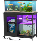 Meuble pour aquarium de 75-110 litres avec prises électriques et éclairage LED