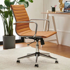 LUXMOD Chaise de Bureau à Domicile Côtelée Fauteuil de Bureau