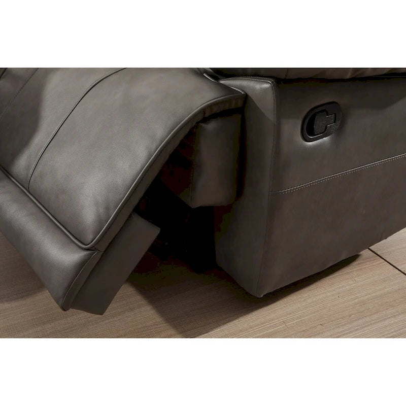 Ensemble de salon inclinable Betsy Furniture 3 pièces en cuir reconstitué : canapé, causeuse et fauteuil planeur