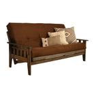 Ensemble de futon Somette Tucson pleine grandeur en noyer rustique avec matelas