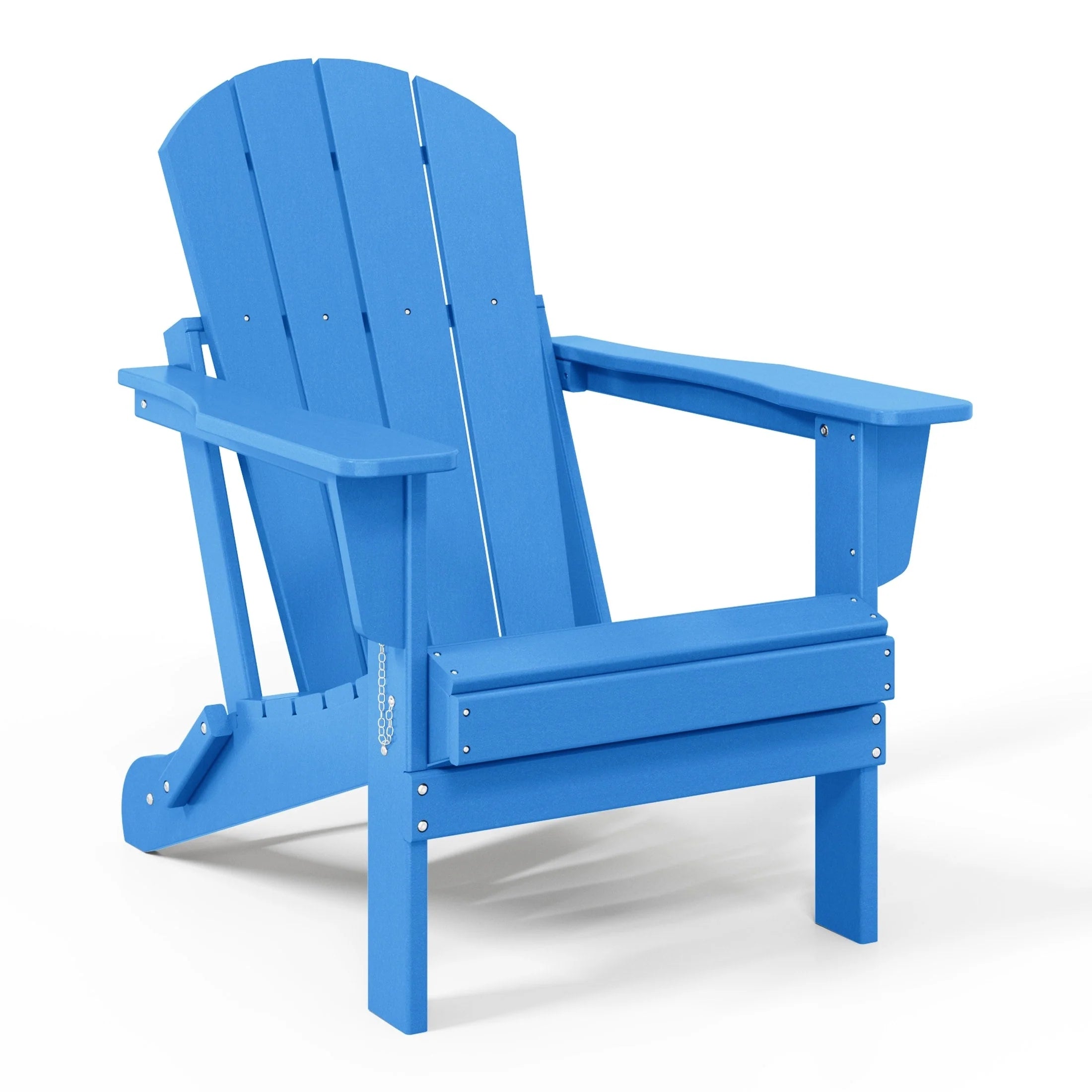 Chaise Adirondack pliante de patio d'extérieur tout temps résistante à la décoloration Polytrends Laguna