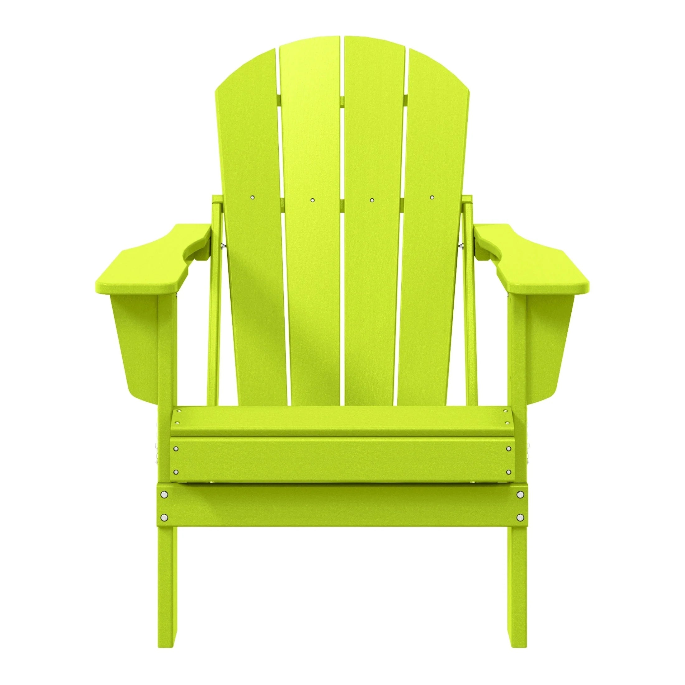 Chaise Adirondack pliante de patio d'extérieur tout temps résistante à la décoloration Polytrends Laguna