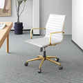LUXMOD Chaise de Bureau à Domicile Côtelée Fauteuil de Bureau
