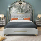 Lit rembourré moderne en cuir PU Uphou de Christopher Knight Home