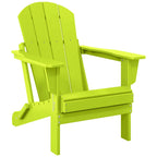 Chaise Adirondack pliante de patio d'extérieur tout temps résistante à la décoloration Polytrends Laguna