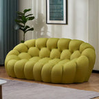 Canapé paresseux courbé 2 places Bubble de forme nid d'abeille en tissu textile 3D pour salon et appartement