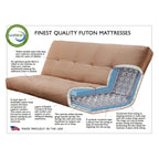 Ensemble de futon Somette Tucson pleine grandeur en noyer rustique avec matelas