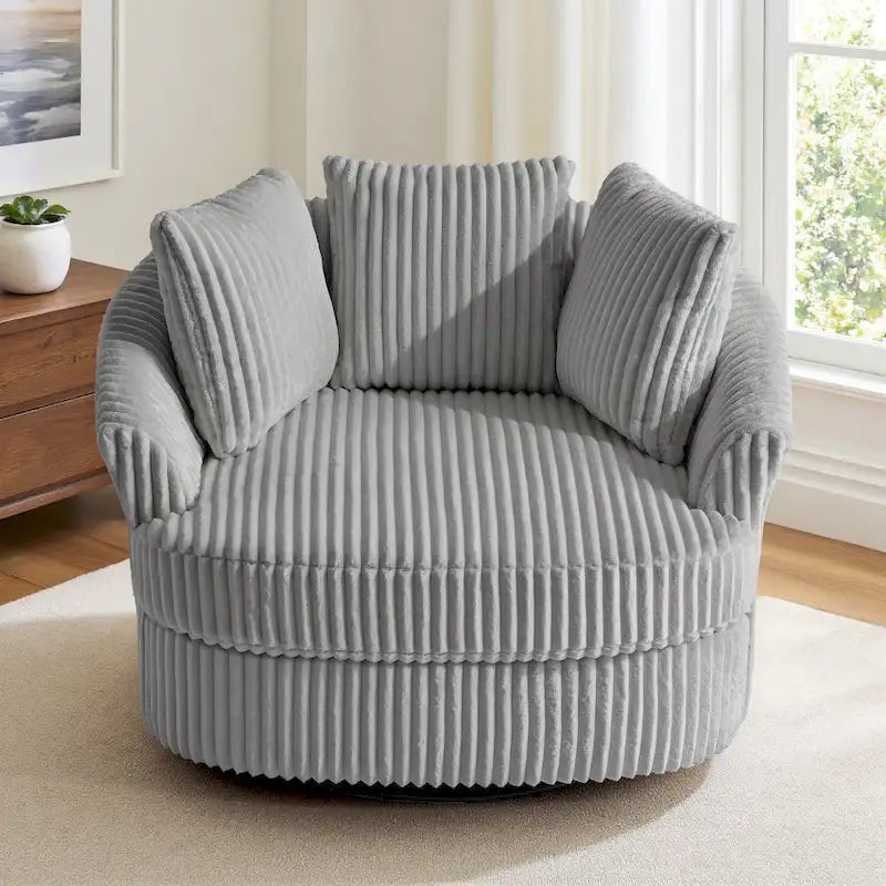 Fauteuil pivotant cylindrique déhoussable à accoudoirs encastrés DREAMSIDEA