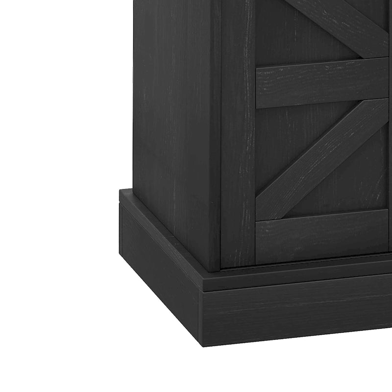 Moasis - Meuble de Bar à Café Style Ferme - 38,4 P x 119,9 L x 130,8 H cm