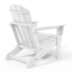 Chaise Adirondack pliante de patio d'extérieur tout temps résistante à la décoloration Polytrends Laguna