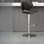 Tabouret de bar réglable pivotant en cuir rembourré