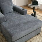 Trois tailles de chaise longue surdimensionnée avec oreillers