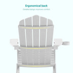 Lot de 2 chaises Adirondack pliantes Bonosuki pour patio et brasero