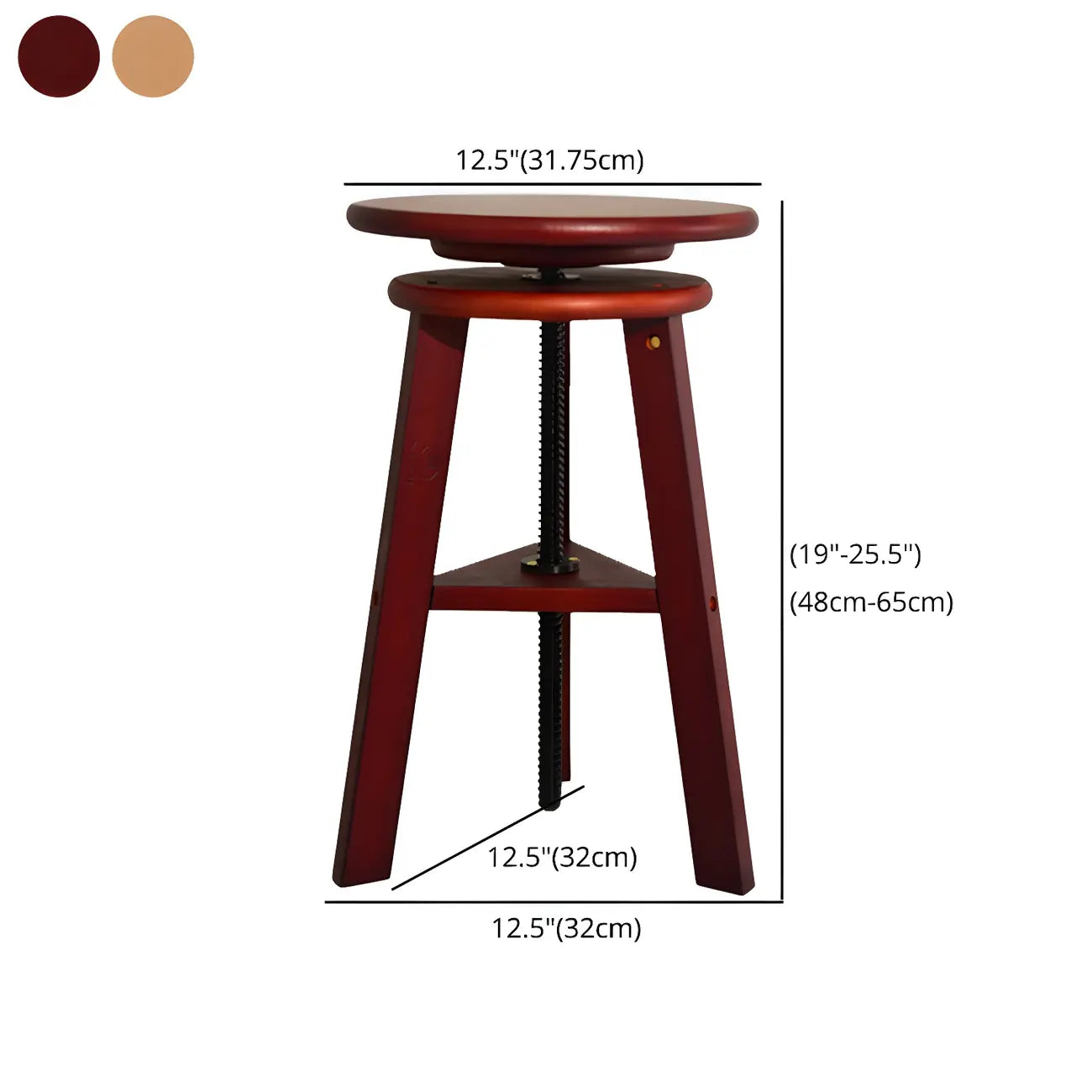 Tabourets de bar modernes en bois avec pivot de comptoir