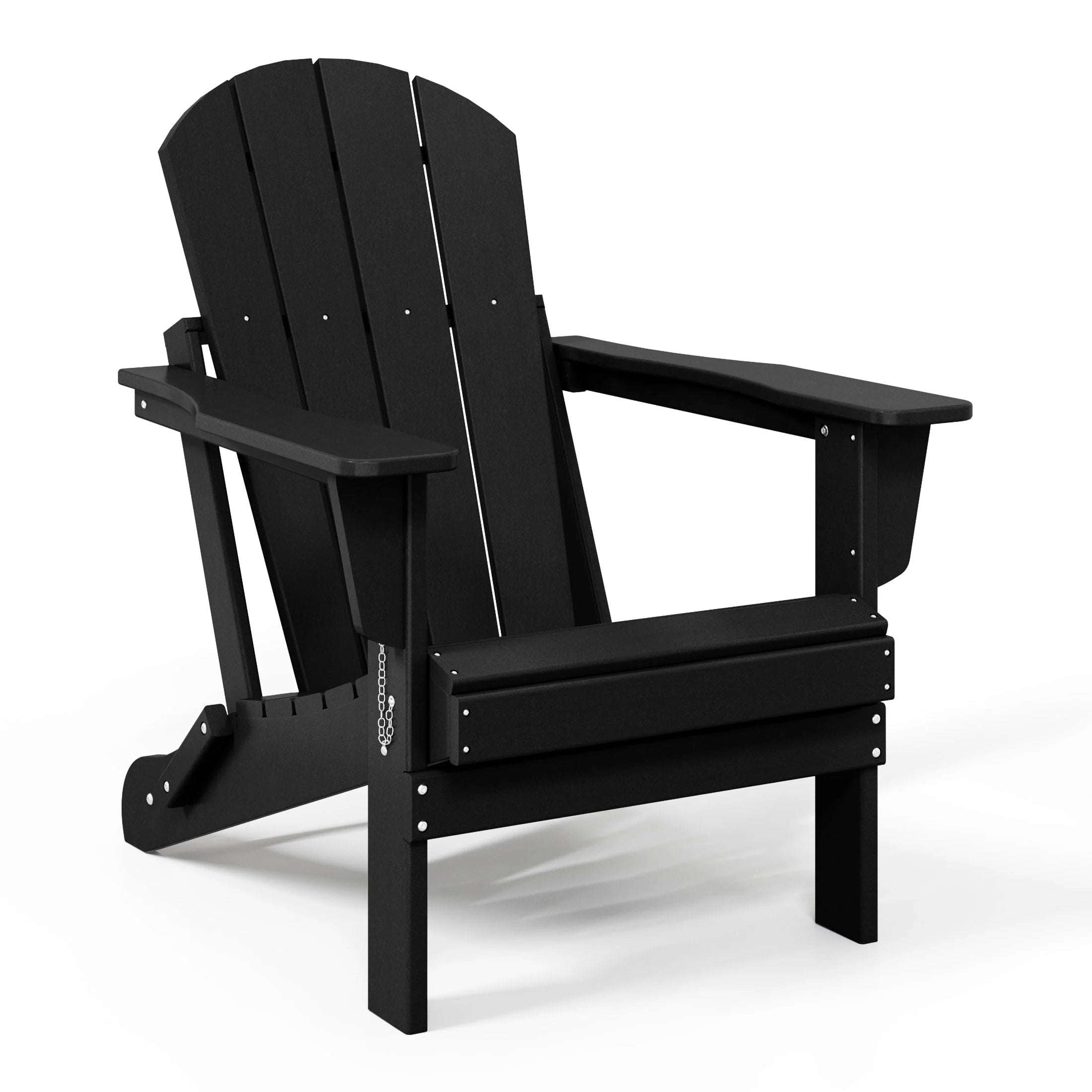 Chaise Adirondack pliante de patio d'extérieur tout temps résistante à la décoloration Polytrends Laguna