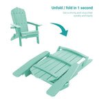Lot de 2 chaises Adirondack pliantes Bonosuki pour patio et brasero