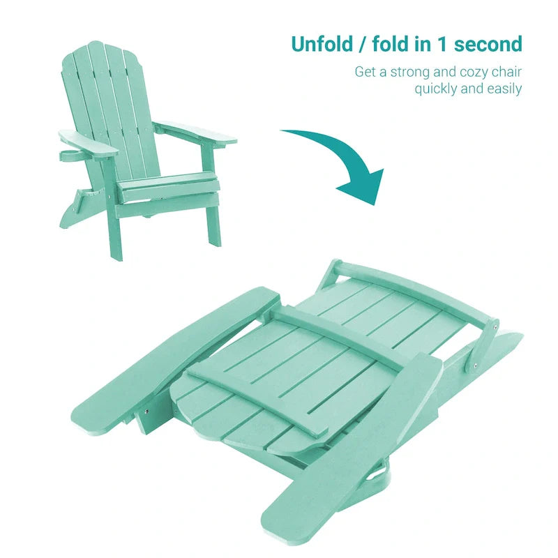 Lot de 2 chaises Adirondack pliantes Bonosuki pour patio et brasero