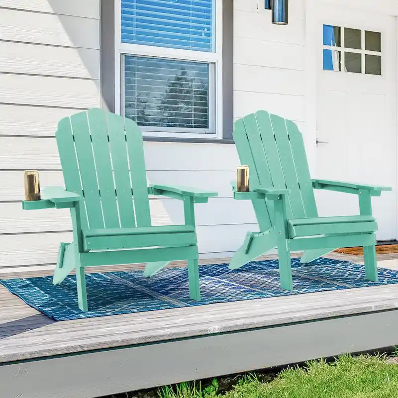 Lot de 2 chaises Adirondack pliantes Bonosuki pour patio et brasero