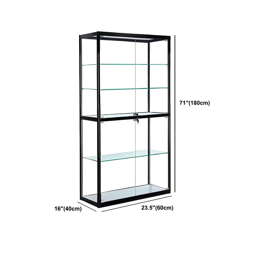Vitrine contemporaine rectangulaire en verre noir