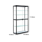 Vitrine contemporaine rectangulaire en verre noir