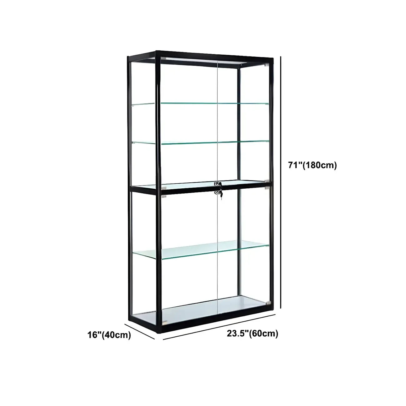 Vitrine contemporaine rectangulaire en verre noir