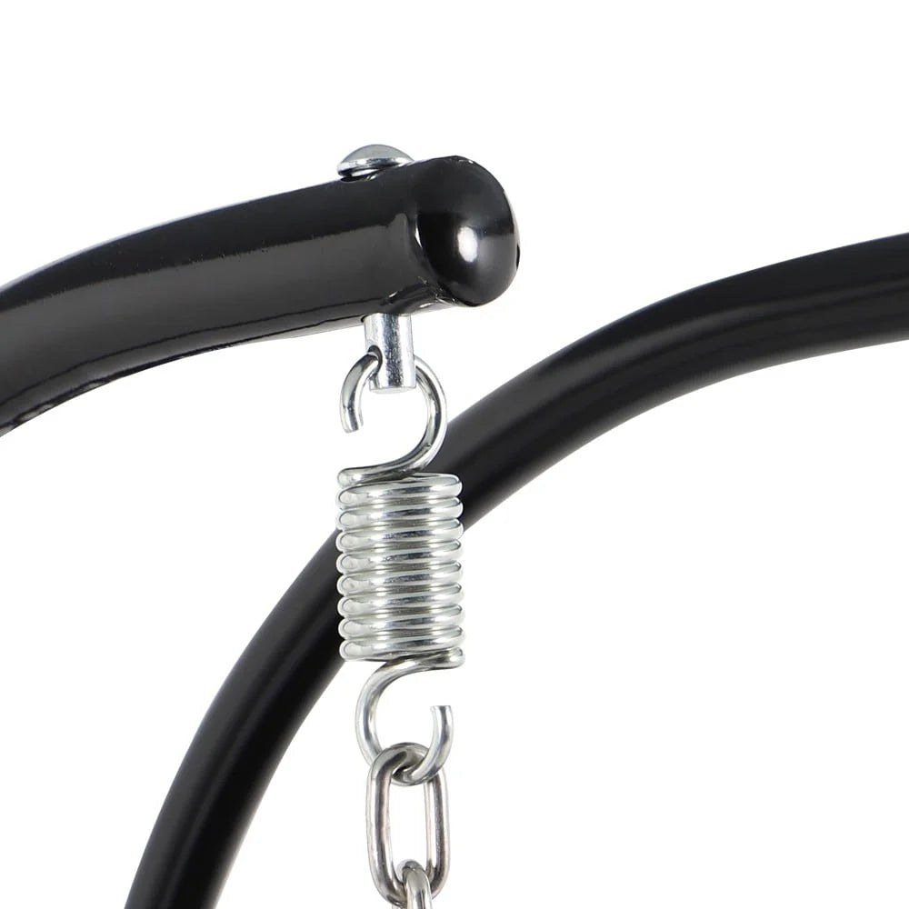 LeisureMod Fauteuil suspendu œuf 2 places avec support - Balançoire hamac de patio en rotin osier intérieur/extérieur avec coussins
